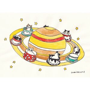 土星の輪を回るコーヒーカップ